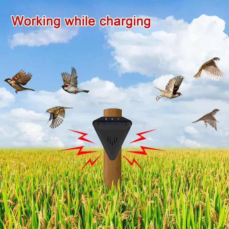 Bird Repeller Solar Powered Outdoor Ultrasonic Device For Garden Patio