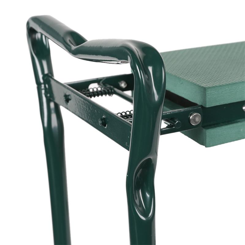 Garden Kneeler And Seat, Ergonomic With Padded Cushion, Foldable — Green