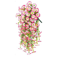 Artificial Morning Glory Flower Hanging Vine UV Resistant Outdoor Decor