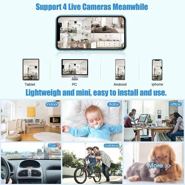 Wireless Magnetic Mini Camera With Audio And Live Video Feed