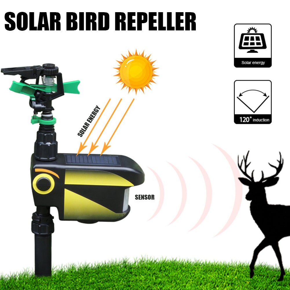 Motion Activated Deer Repellent Sprinkler Solar Powered With Automatic Sensor