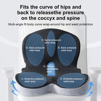Seat Cushion Memory Foam Lumbar Support Pillow For Car And Office