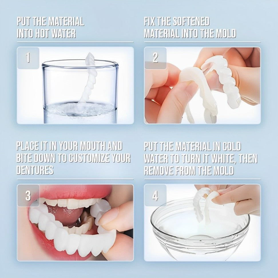 Veneers For Upper And Lower Teeth — Instant Smile Removable Set