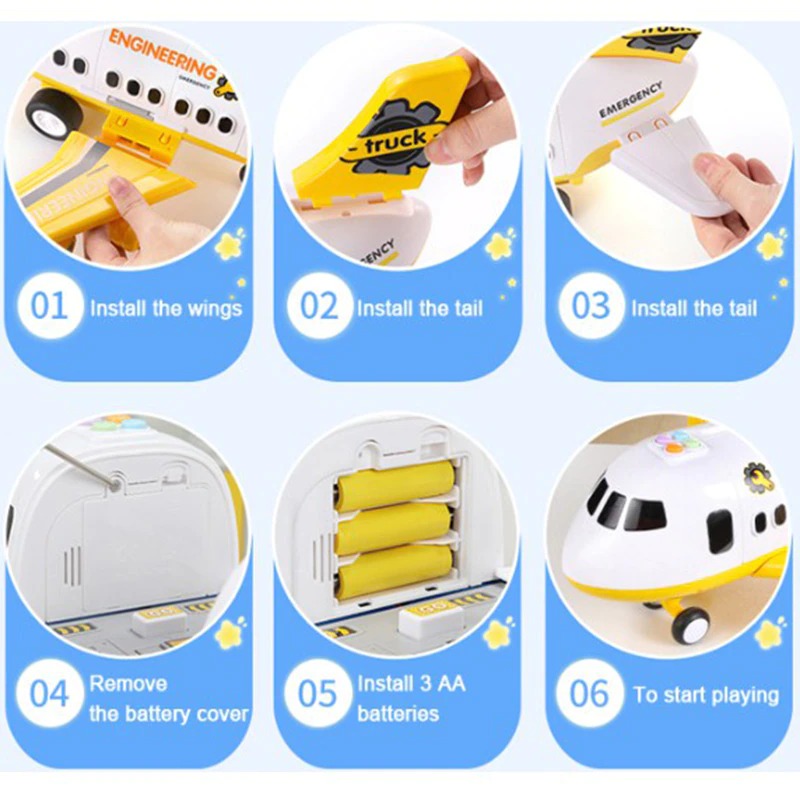 Toy Airplane Set For Kids With Multiple Planes And Accessories