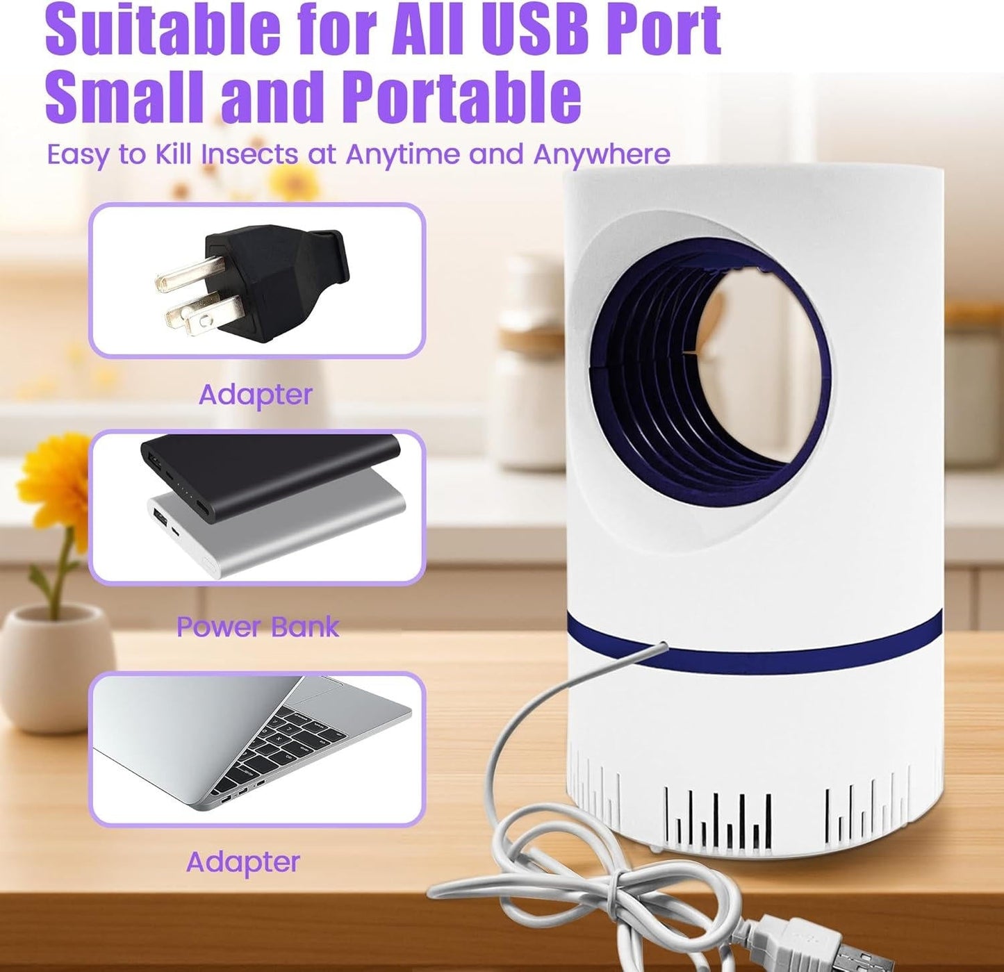 UV Insect Trap For Indoor And Outdoor Mosquitoes And Flies