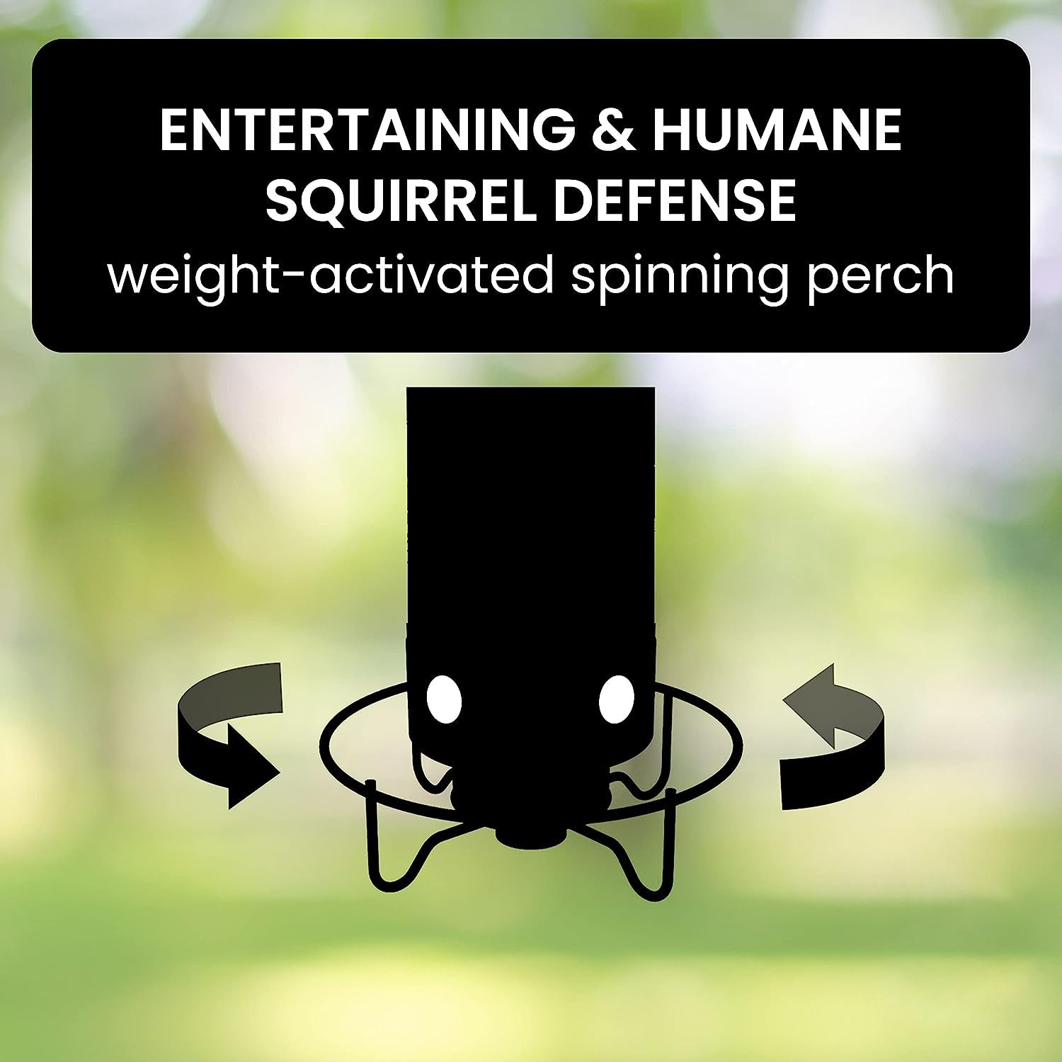 Bird Feeder Squirrel-Proof Metal Cage With Weight-Activated Perch