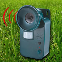 Outdoor Ultrasonic Animal Repeller Cordless 9V DC Covers 5,000 Sq Ft