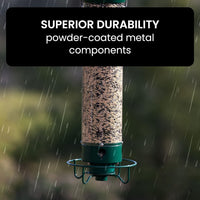 Bird Feeder Squirrel-Proof Metal Cage With Weight-Activated Perch