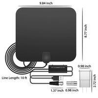 Indoor Digital HDTV Antenna With 300-Mile Range And Signal Booster