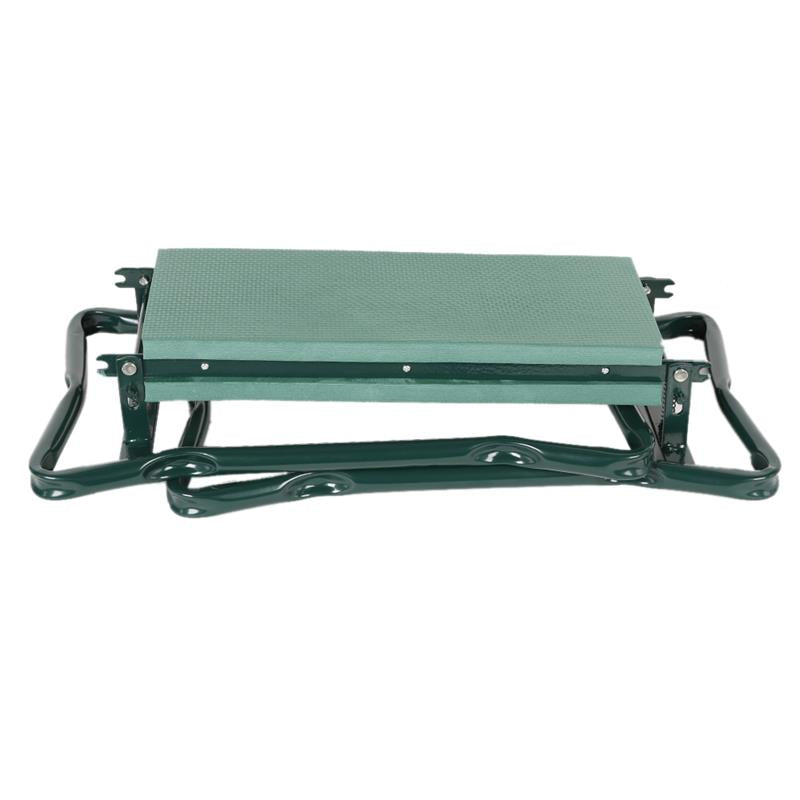 Garden Kneeler And Seat, Ergonomic With Padded Cushion, Foldable — Green