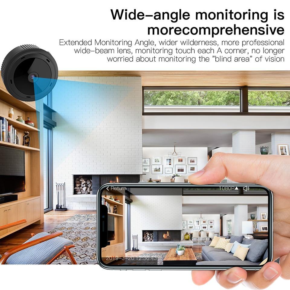 Mini WiFi Security Camera 1080P HD IR Night Vision Baby Monitor