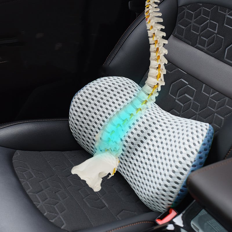 Lumbar Support Cushion Ergonomic Memory Foam Back Comfort Pillow