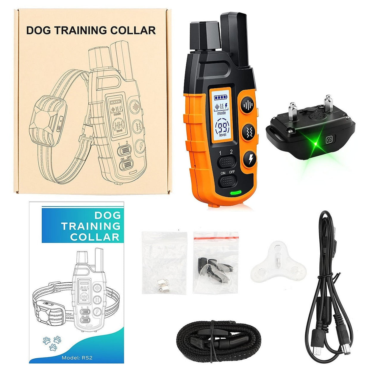 Remote Dog Training Collar 1000m Waterproof Rechargeable E-Collar