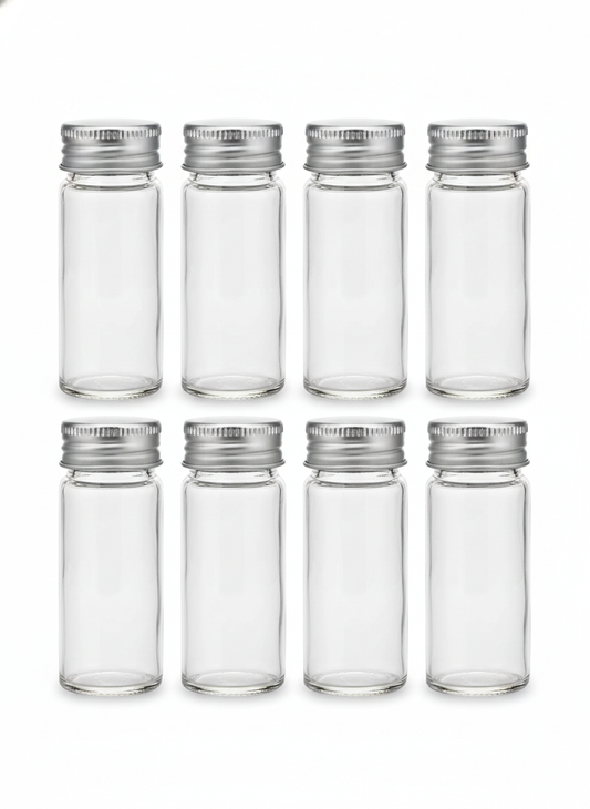 Clear Glass Spice Jar Set - Storage Items for kitchen