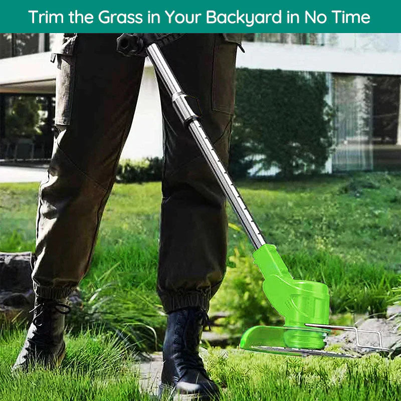 Cordless Grass Trimmer, Battery-Operated Powerful Electric, Rechargeable For Yard Use