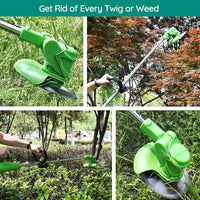 Cordless Grass Trimmer, Battery-Operated Powerful Electric, Rechargeable For Yard Use