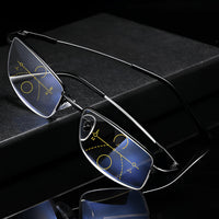 Progressive Prescription Sunglasses With Smart Photochromic Tint And Anti-Glare