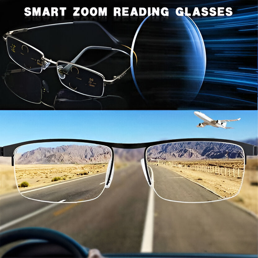 Progressive Prescription Sunglasses With Smart Photochromic Tint And Anti-Glare