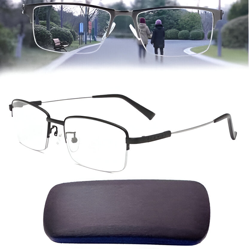 Progressive Prescription Sunglasses With Smart Photochromic Tint And Anti-Glare