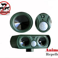 Animal Repellent Solar Powered Ultrasonic Outdoor Pest Deterrent Device