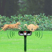 Animal Repellent Solar Powered Ultrasonic Outdoor Pest Deterrent Device