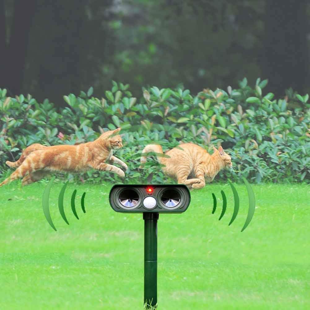 Animal Repellent Solar Powered Ultrasonic Outdoor Pest Deterrent Device
