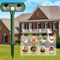 Animal Repellent Solar Powered Ultrasonic Outdoor Pest Deterrent Device