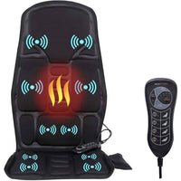 Massage Chair Pad 8-Mode Heated Neck/Back Cushion For Car & Home