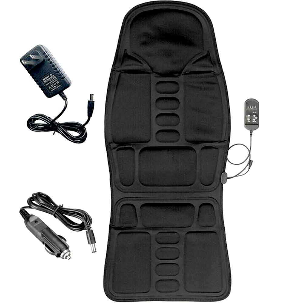 Massage Chair Pad 8-Mode Heated Neck/Back Cushion For Car & Home