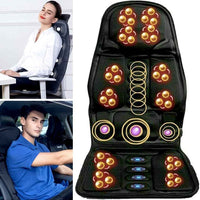Massage Chair Pad 8-Mode Heated Neck/Back Cushion For Car & Home