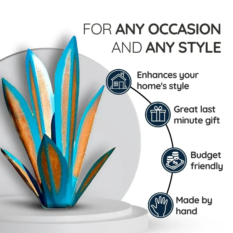 Metal Decorative Plant Sculpture Agave Americana For Indoor Outdoor Decor