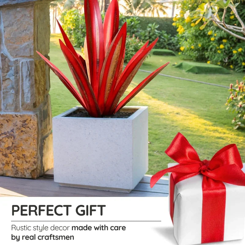 Metal Decorative Plant Sculpture Agave Americana For Indoor Outdoor Decor