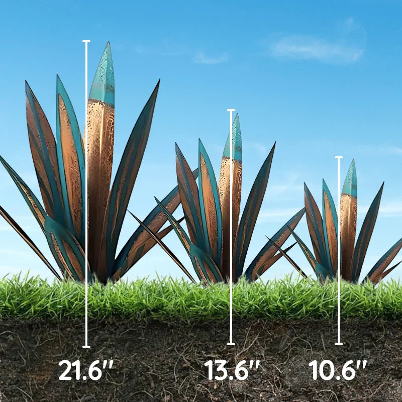 Metal Decorative Plant Sculpture Agave Americana For Indoor Outdoor Decor