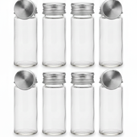 Clear Glass Spice Jar Set - Storage Items for kitchen