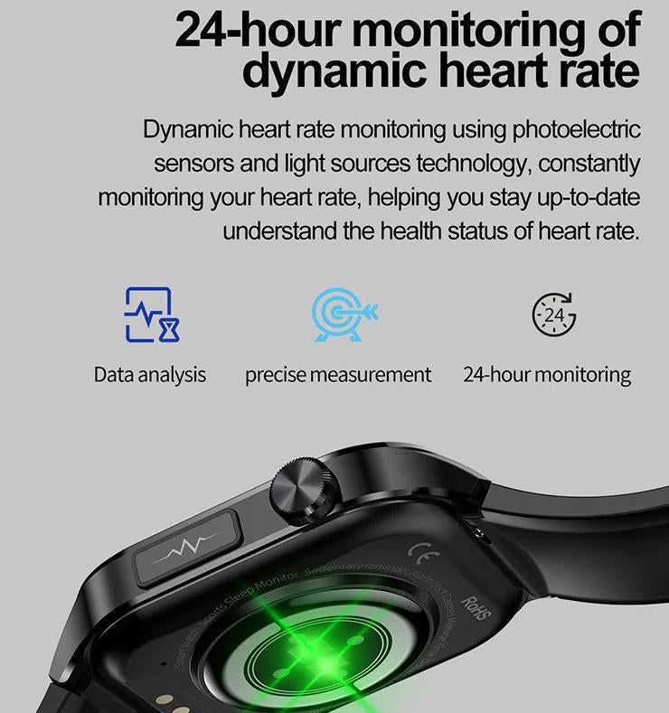 Smartwatch For Seniors With Blood Pressure And Glucose Tracking