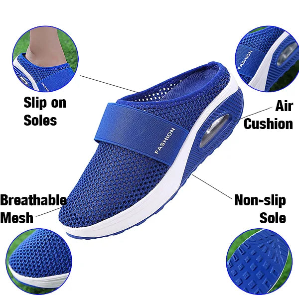 Wedge Sandals Supportive Arch Cushioning Memory Foam Slip-On Slippers