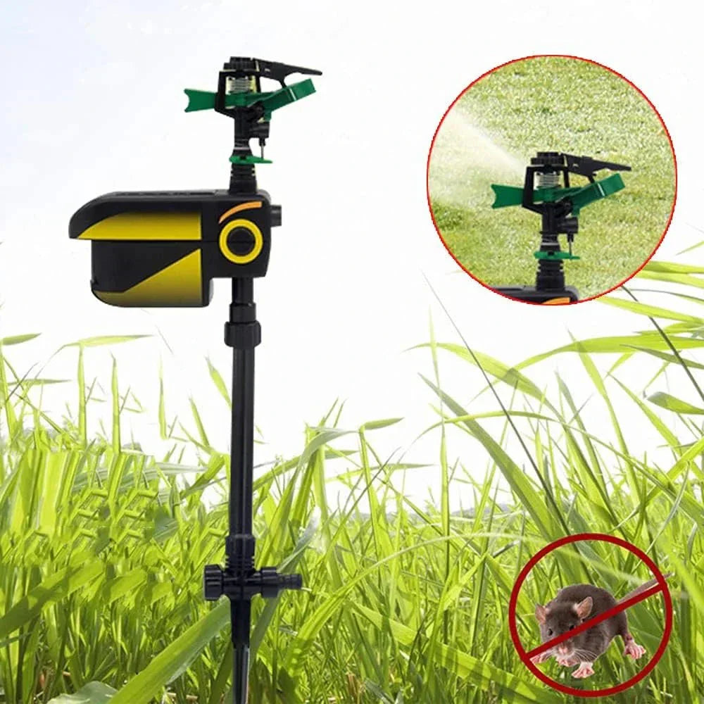 Motion-Activated Garden Sprinkler For Animal Repellent With Sensor