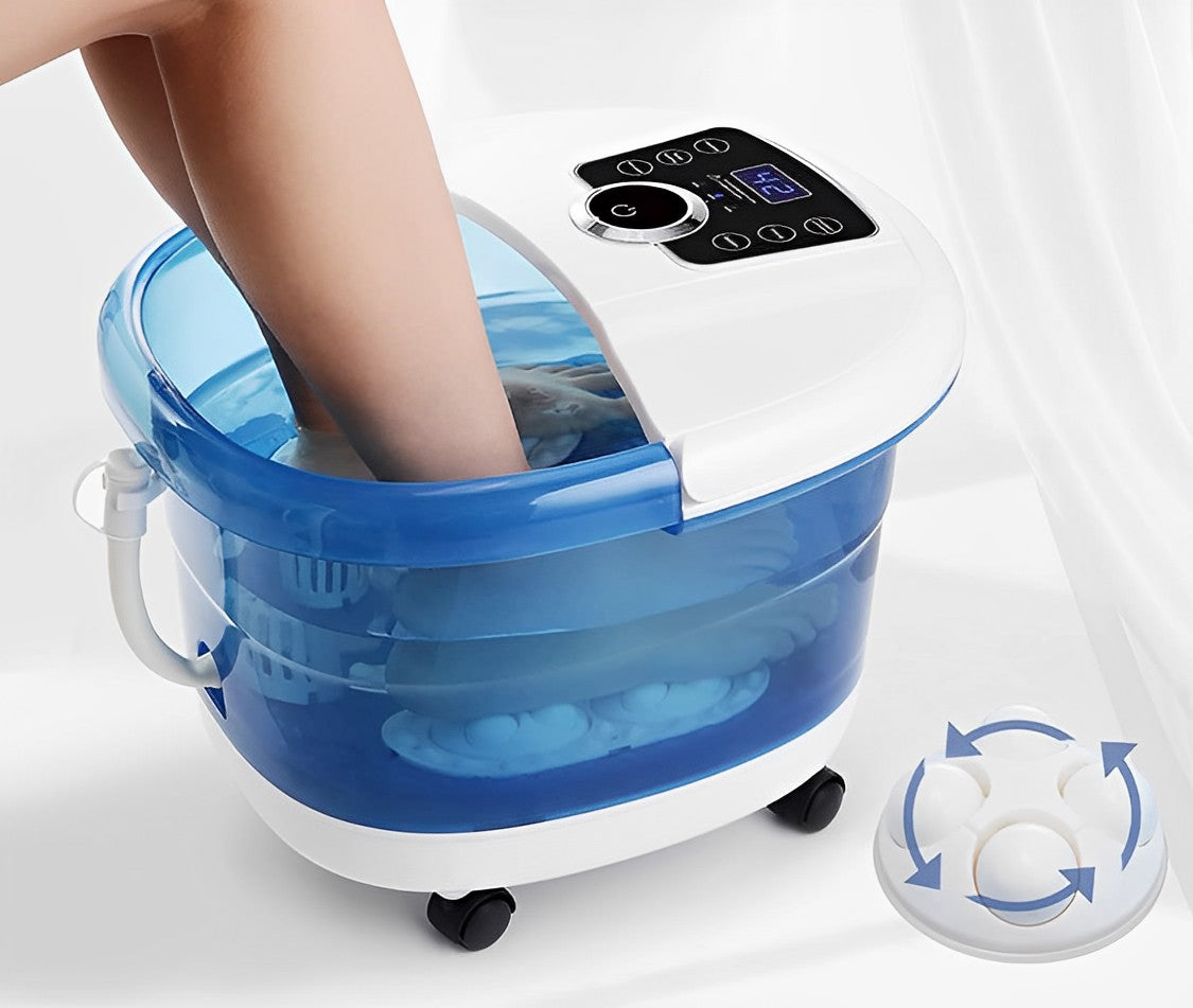 Foot Spa Bath Massager With Heat, Bubbles, Rolling Massage