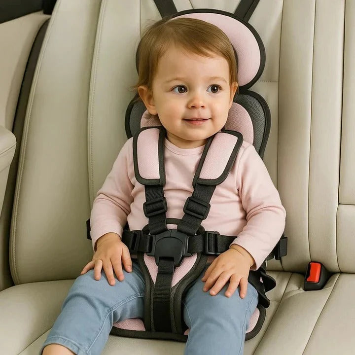 Child Car Travel Seat With Safety Harness For Secure Vehicle Use