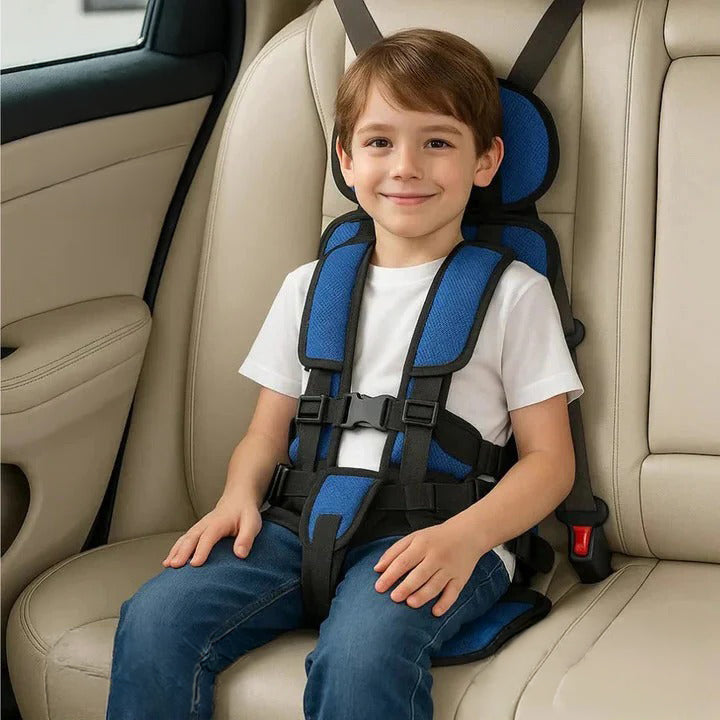 Child Car Travel Seat With Safety Harness For Secure Vehicle Use
