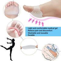 Metatarsal Pads Breathable Gel Cushions For Ball Of Foot, Set Of 2