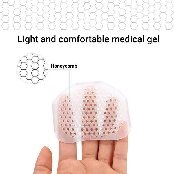 Metatarsal Pads Breathable Gel Cushions For Ball Of Foot, Set Of 2