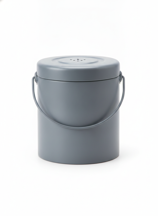 Gray Stainless Steel Compost Bin - Stainless Steel Collection