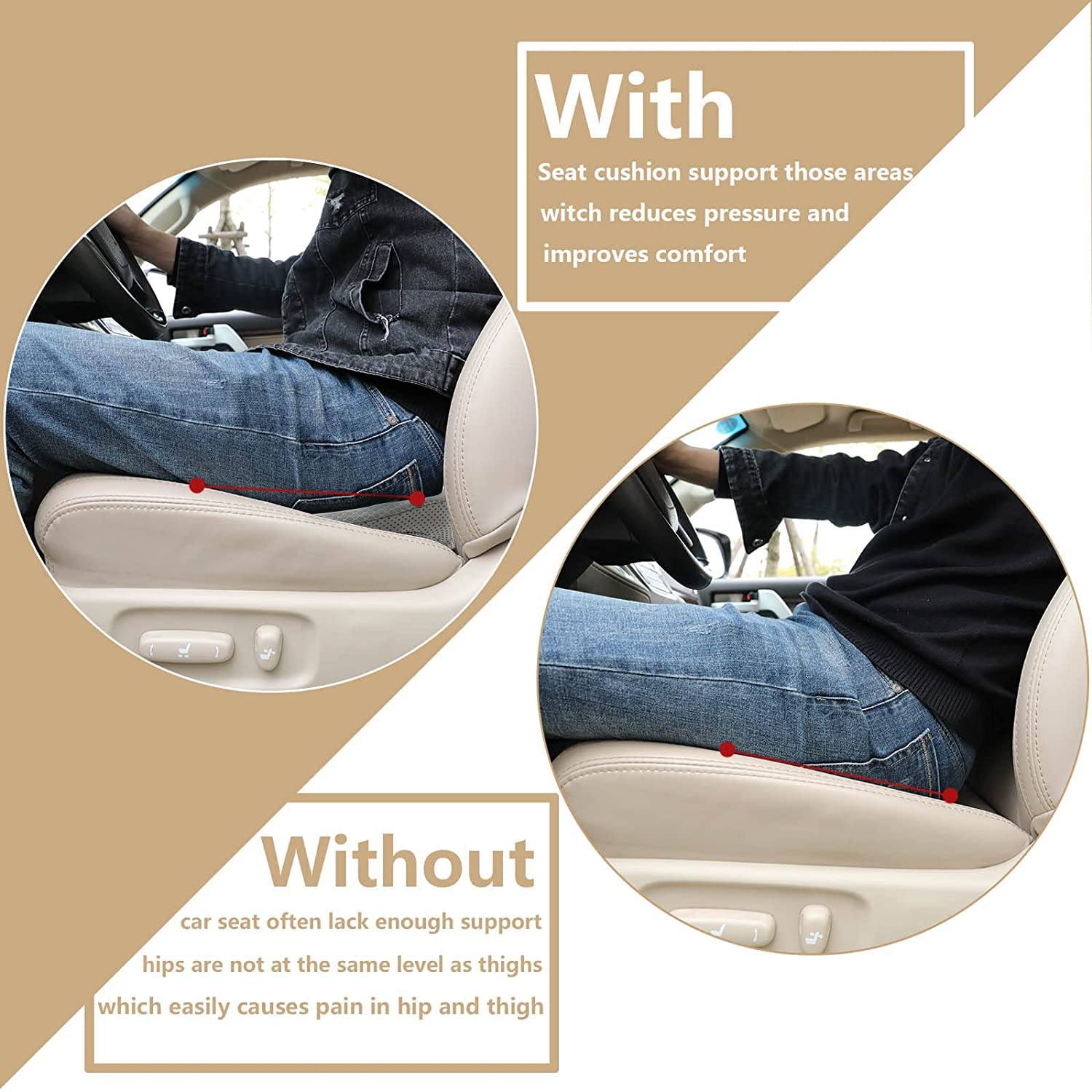 Car Seat Cushion For Shorter Drivers And Enhanced Driving Comfort