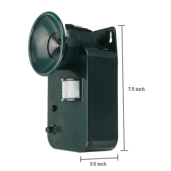 Outdoor Ultrasonic Animal Repeller Cordless 9V DC Covers 5,000 Sq Ft