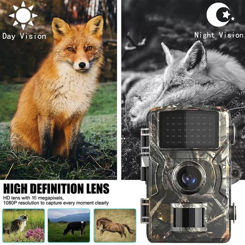 Trail Camera With Night Vision For Outdoor Wildlife And Animal Monitoring
