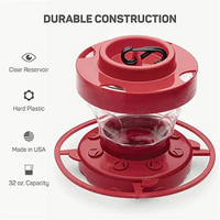 Hummingbird Water Feeders Hanging Bee-Proof With Perch And Easy Fill Design