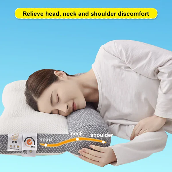 Neck Pillow Ergonomic Contour Support For Sleeping And Comfort