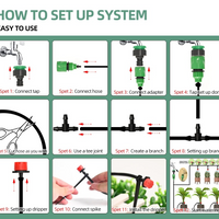 Drip Irrigation System With Automatic Timer For Garden Plants