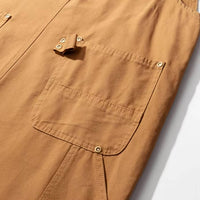Women's Canvas Bib Overalls Duck Workwear Dungarees with Pockets